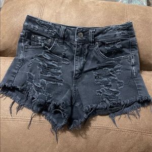 American Eagle Black Denim ripped jeans size 00